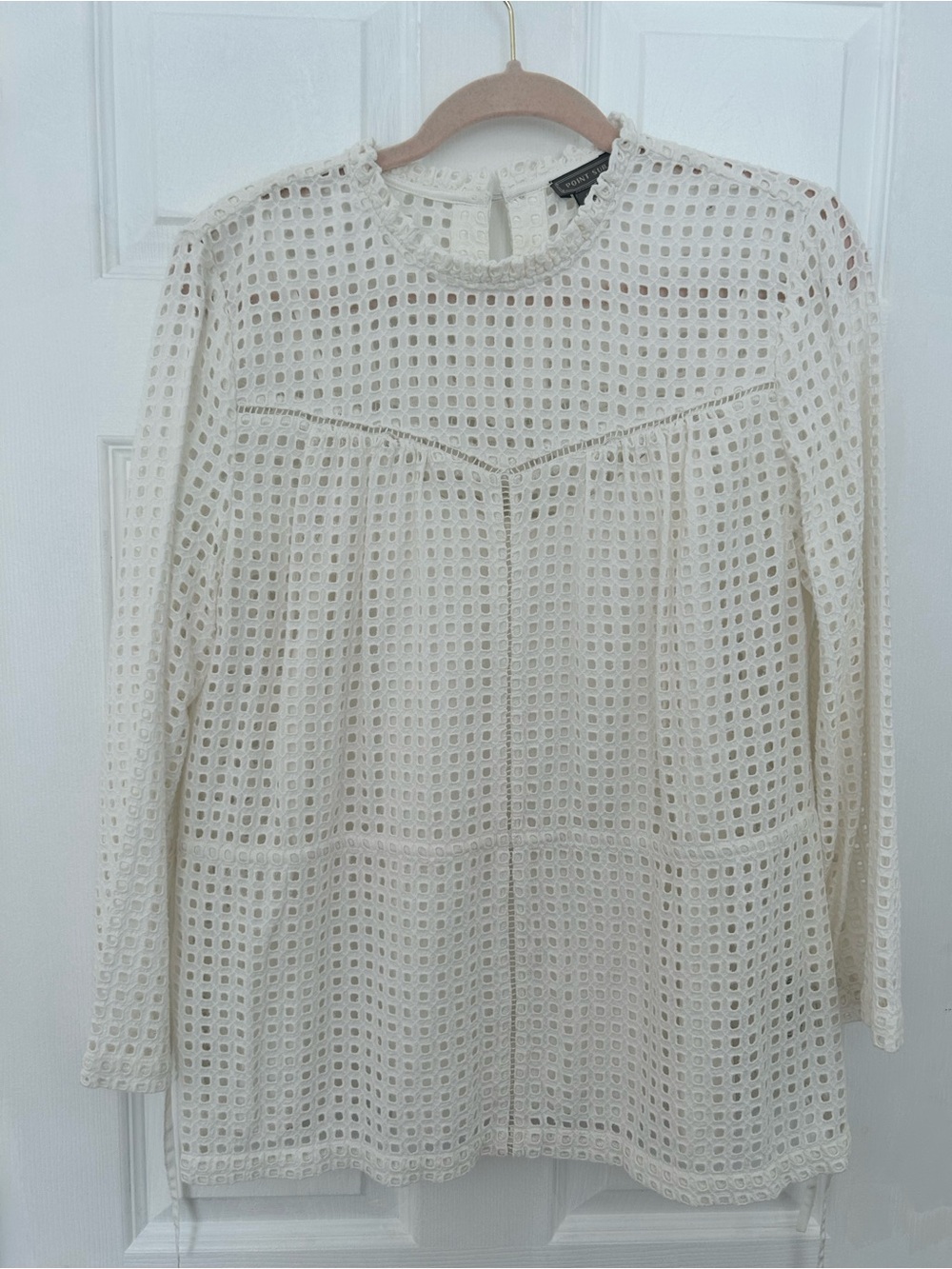 J. Crew Point Sur Eyelet Top